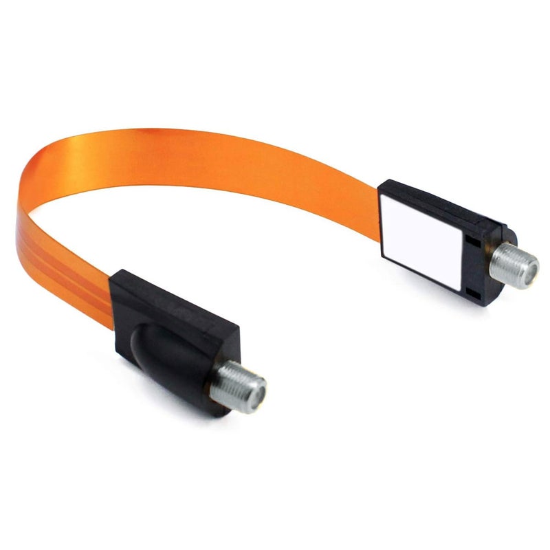 VANTRONIK Flat Coaxial Cable for Windows Ghost Wire Ultra-Thin Soft Window Cable for TV 11.8 inches Long with F Connector - Image 2